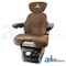 A & I Products Grammer Seat Assembly, Brown MATRIX CLOTH, Black Vinyl Armrests 28.5" x25.75" x26.75" A-MSG95741BNC - alternate 1